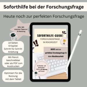 Soforthilde bei der Forschungsfrage