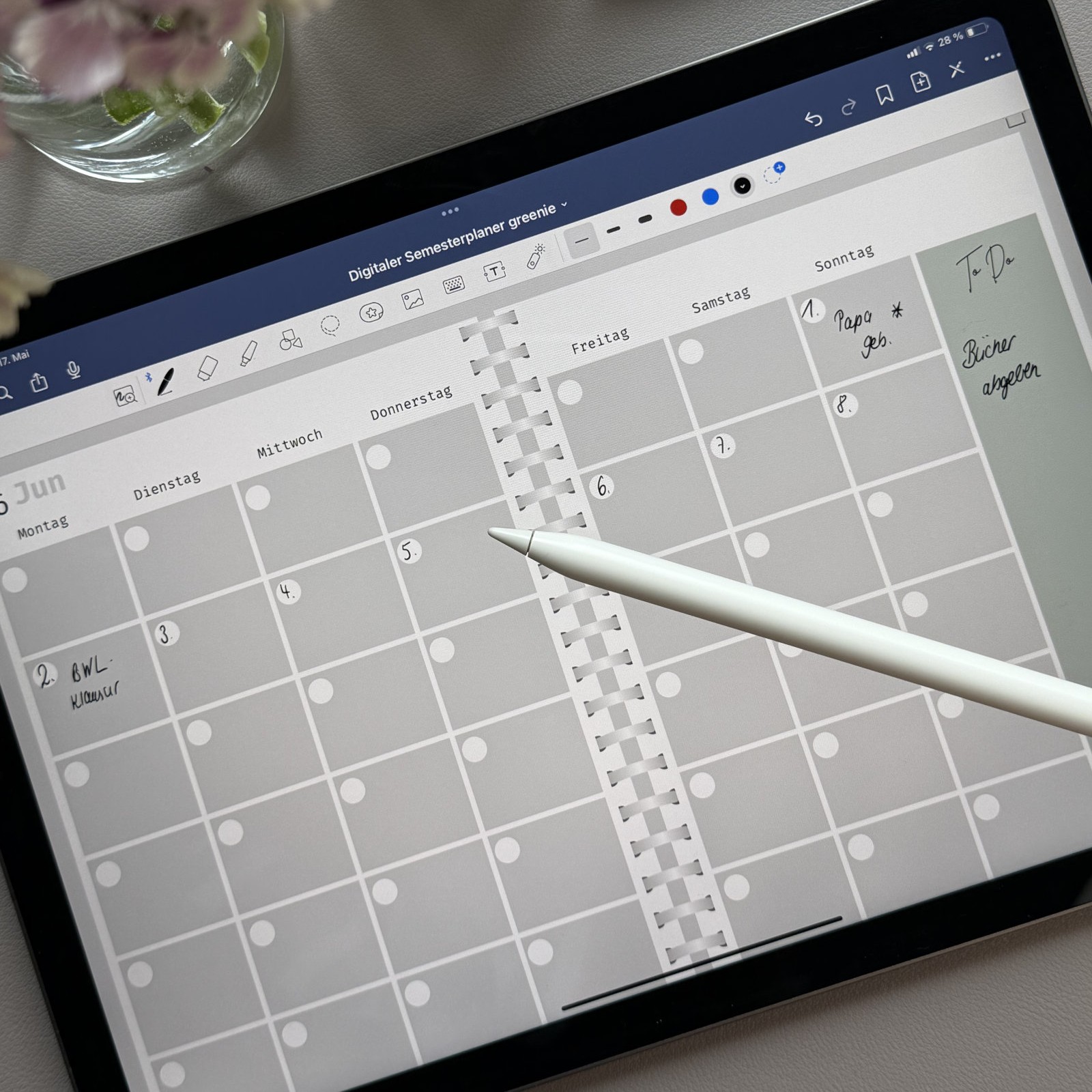 Digitaler Semesterplaner -greenie-