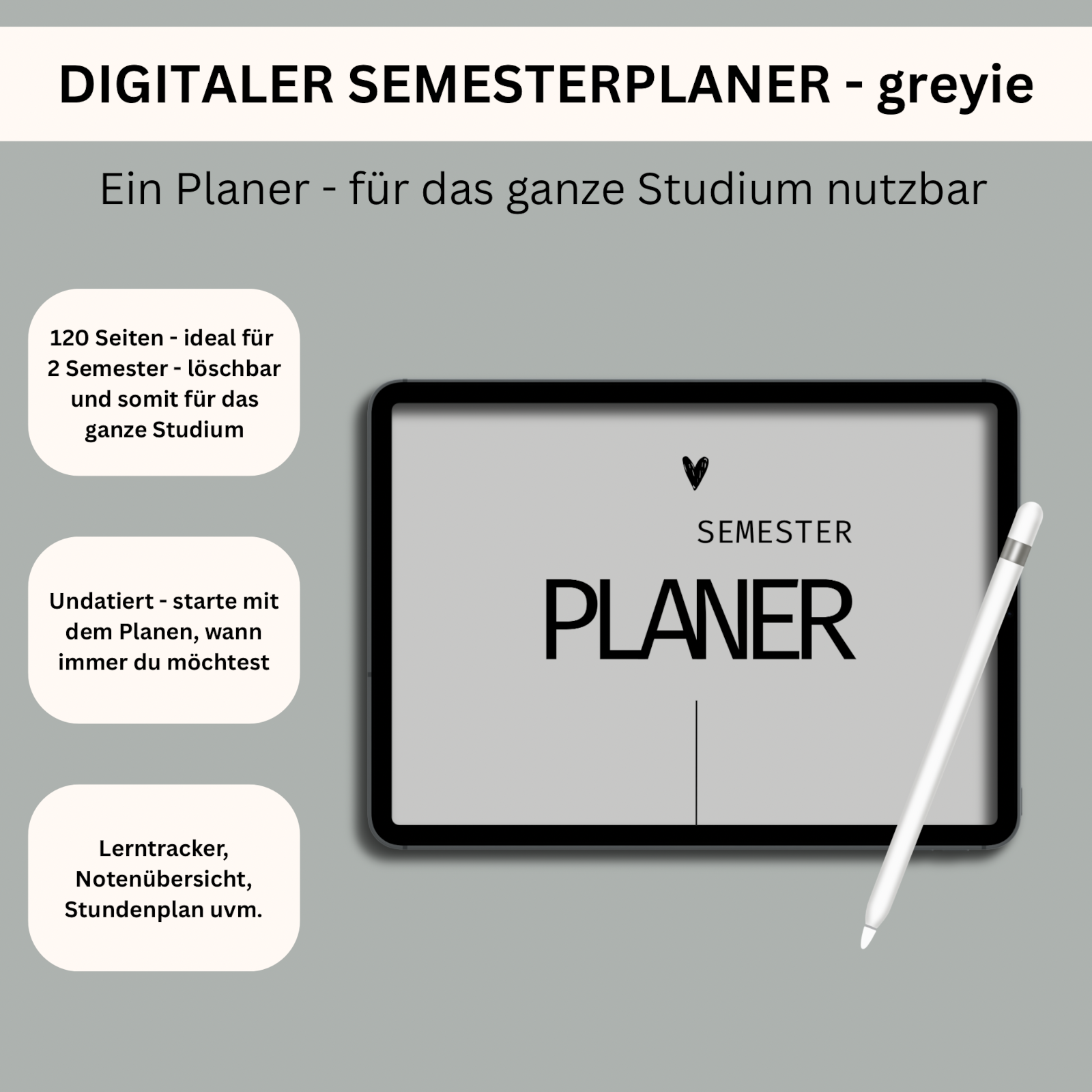 Digitaler Semesterplaner -greyie-