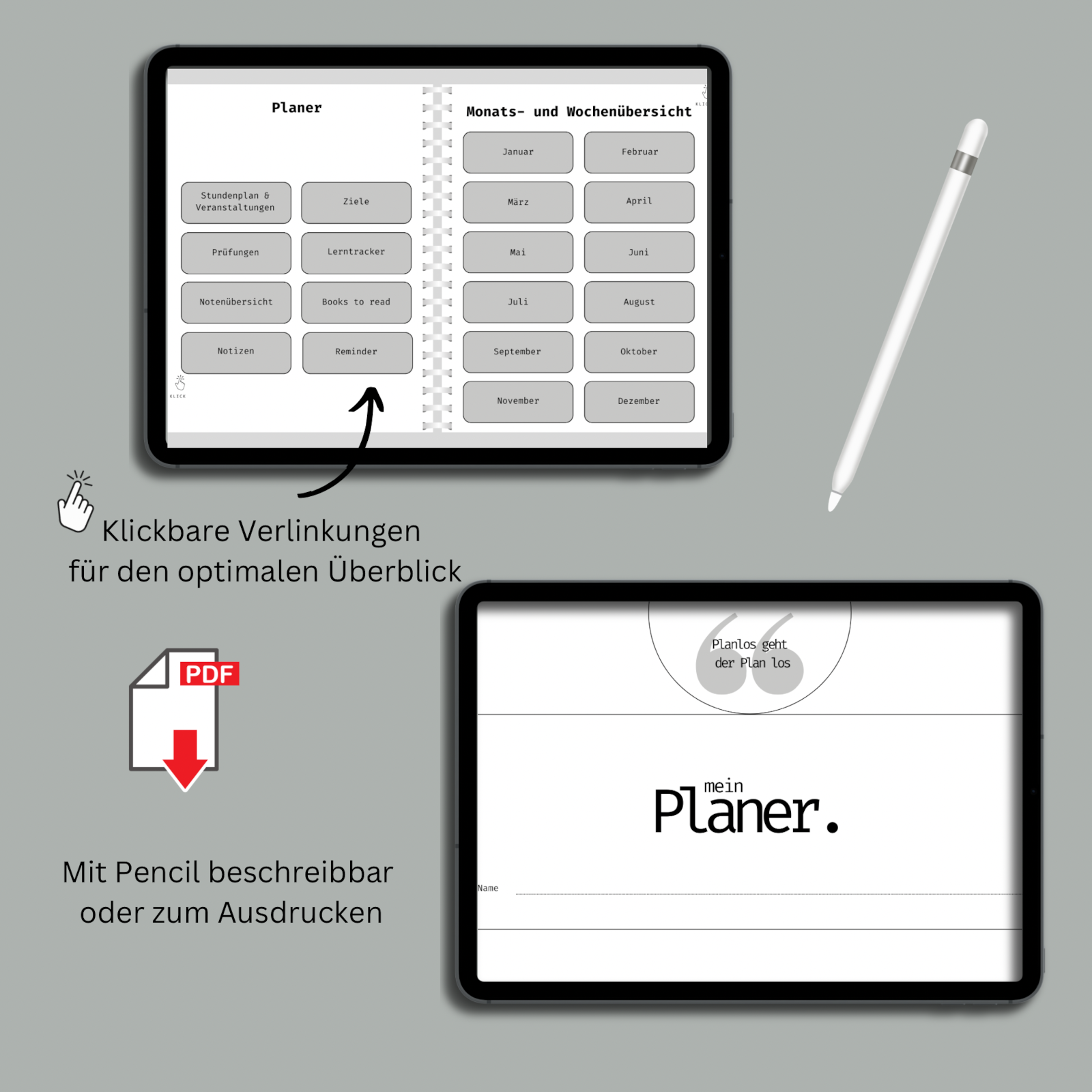 Digitaler Semesterplaner -greyie-