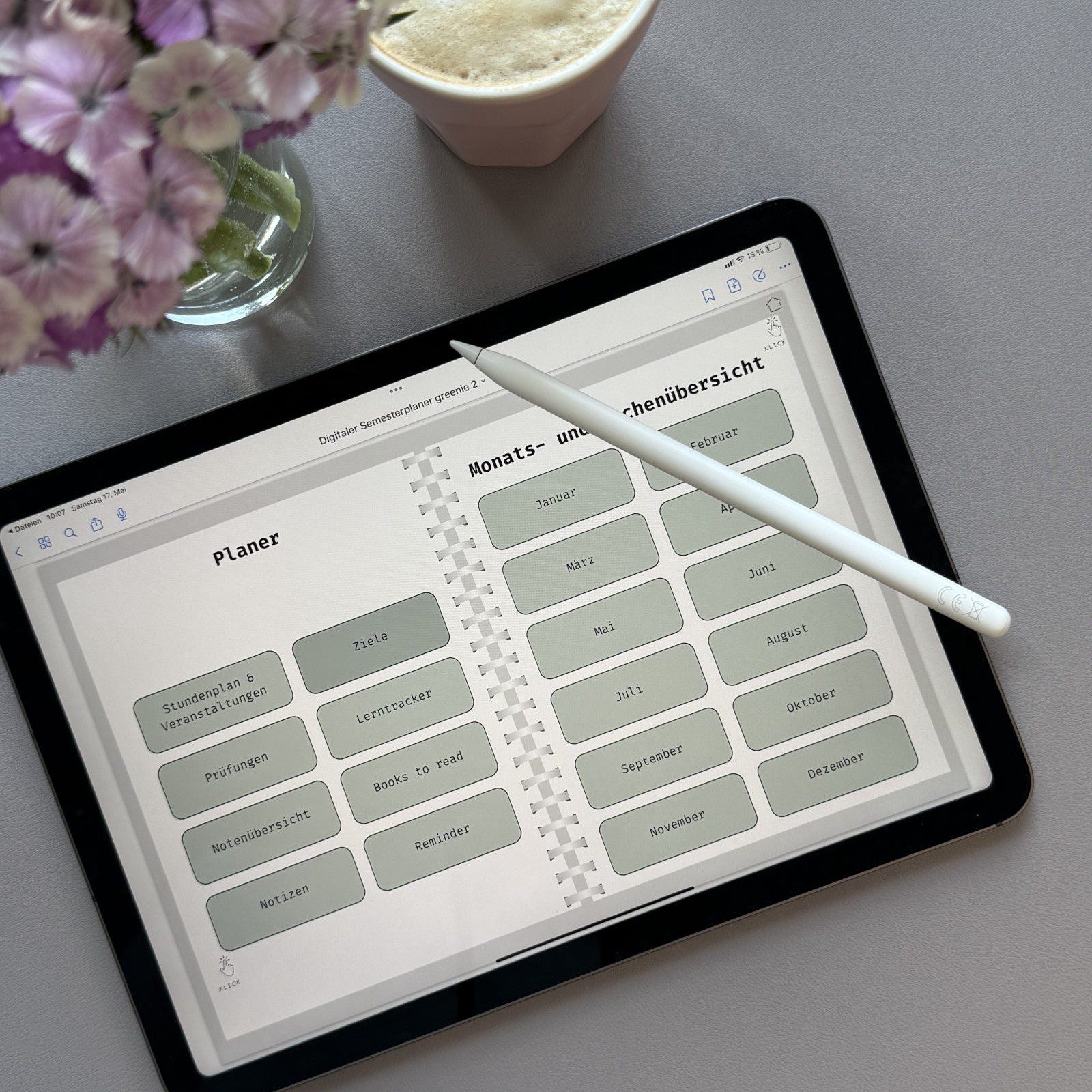 Digitaler Semesterplaner -greenie-