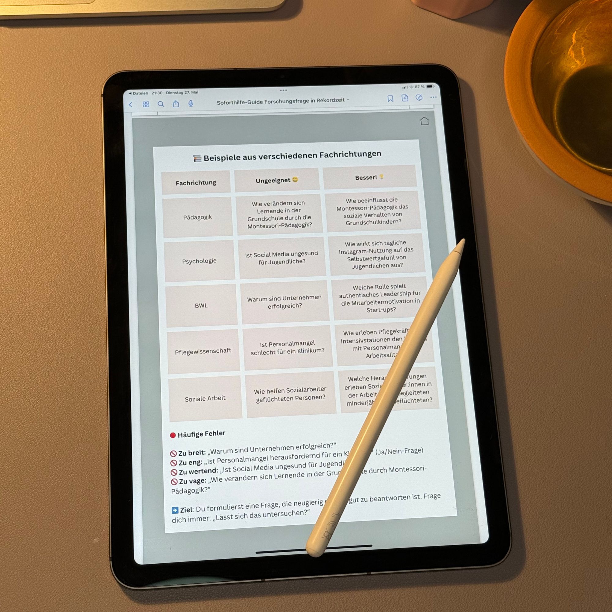 Forschungsfrage in Rekordzeit